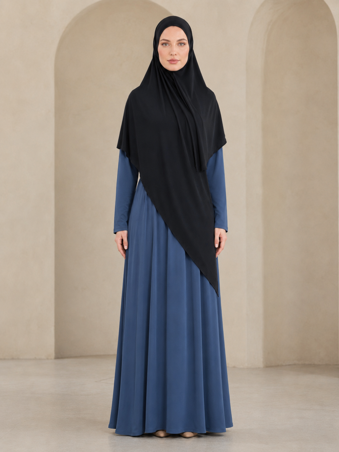Bamboo Jersey Hijab — Black