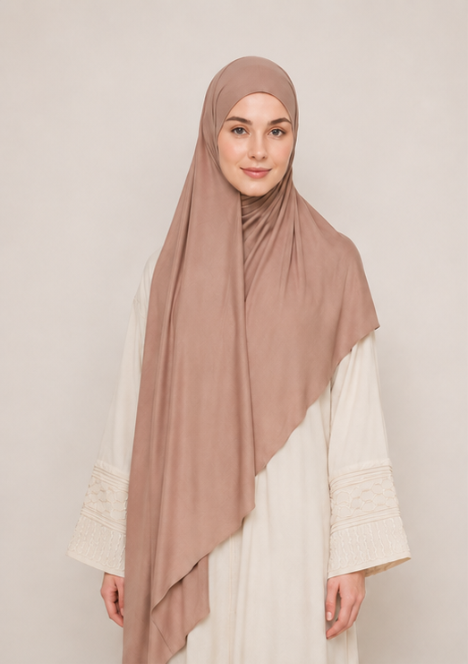 Bamboo Jersey Hijab — Navy